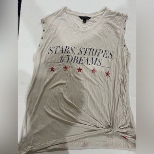 Rock & Republic Stars, stripes & dreams sleeveless shirt size L